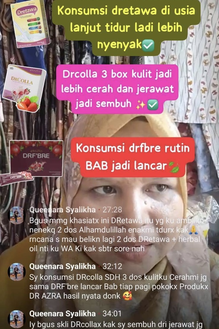 Dokumentasi testimoni pelanggan Dretawa, DRCOLLA, dan DRF’BRE